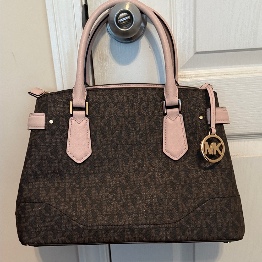 Michael Kors Satchel in Brown and Pink - Picture 2 of 8